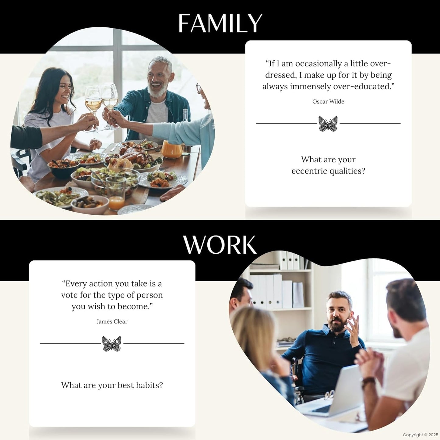 Conversation Cards ā 54 Inspiring Quotes Paired with Questions to Spark Honest, Fun & Meaningful Conversations for Couples, Families & Friends