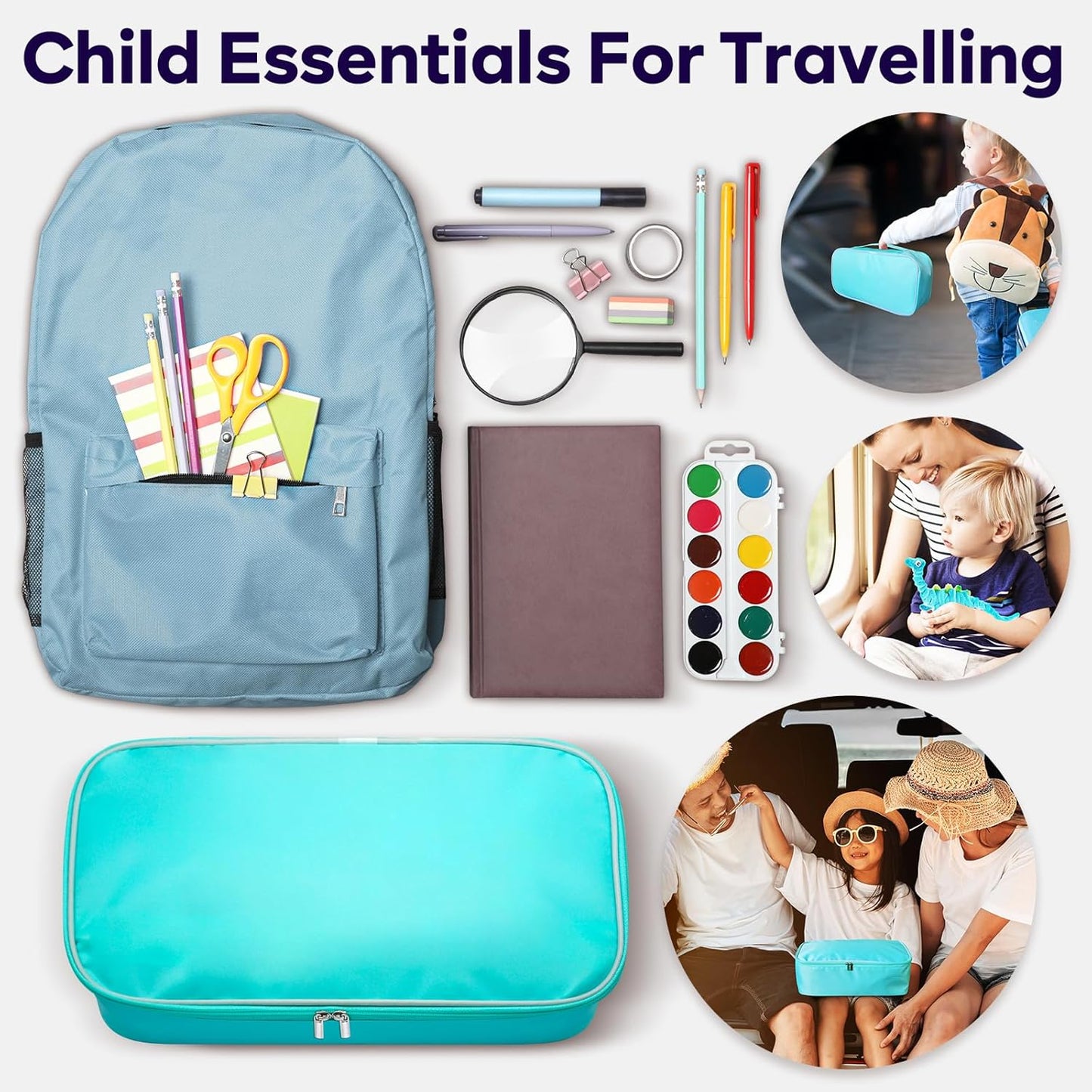 FUNZBO Arts and Crafts Supplies for Kid - Crafts for Girls Age 3, 4, 5, 6, 7, 8, 9 Years Old, Craft Kit with Pipe Cleaners, Pompoms & Craft Tools, Birthday Gifts for 4-8 Boys & Girls