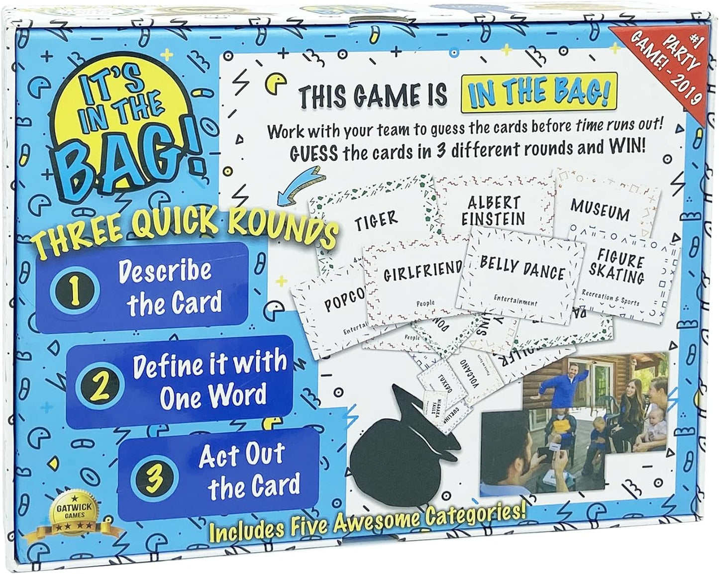 Itβs in The Bag - Ultimate Family Game for Game Night, 3 Rounds of Wild Easy Fun! Best Board and Party Games for Adults, Groups, and Kids