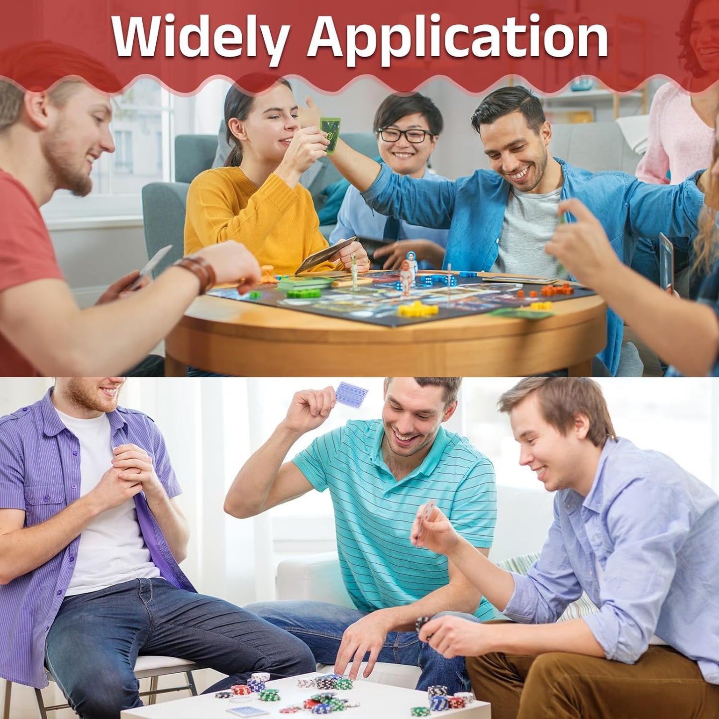 uxcell 24Pcs Magic Dice Counters, Acrylic D6 Life Token Dice Set with Pouch for Standard Cards Gaming Accessories, Black Marble