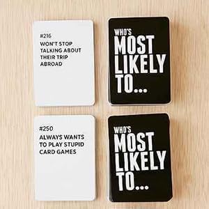 DSS Games Who's Most Likely to...Kinda Clean Family Edition [A Party Game | Great for Adults, Teens & Kids | Halloween, White Elephant Gift, Stocking Stuffer | Game Nights & Big Groups]