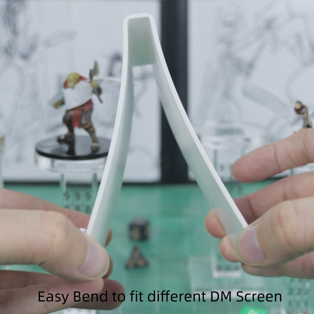 Acrylic Erasable Screen Top Initiative Trackers 6PCS for DND, Other Tabletop RPG (White 6pcs)