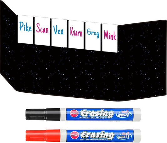 Acrylic Erasable Screen Top Initiative Trackers 6PCS for DND, Other Tabletop RPG (White 6pcs)