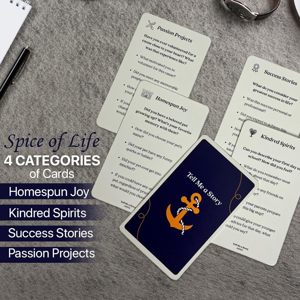Conversation Starter Cards - Fun Prompts for Families, Friends, Seniors & Couples - Family Conversation Cards & Card Game for Couples (Volume 1)