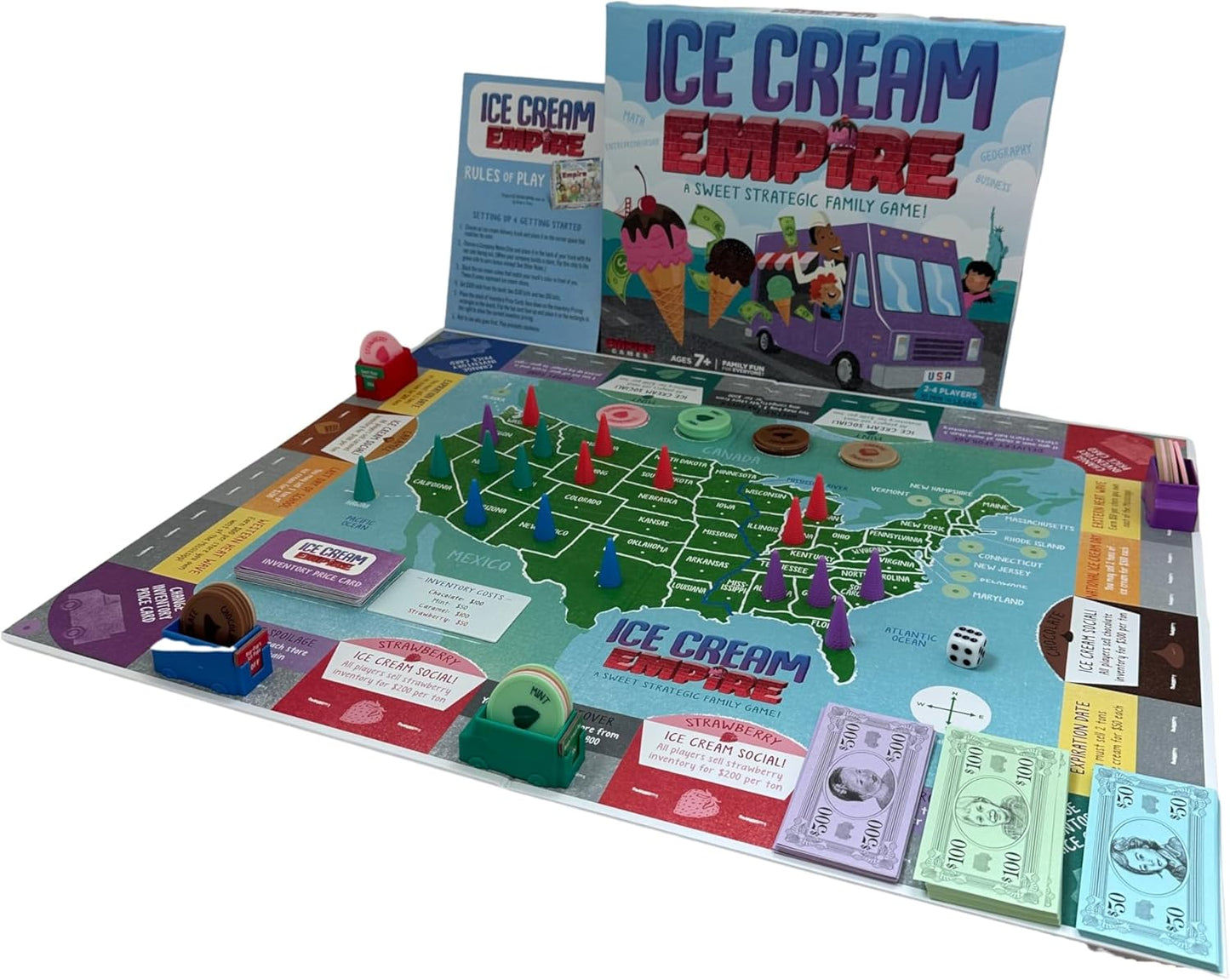 Ice Cream Empire by Empire Games –Strategic Family Game for Adults, Teens & Kids Ages 7+, Build Your Ice Cream Business Board Games for Adults & Kids, Educational Kids Games for Game Night Fun