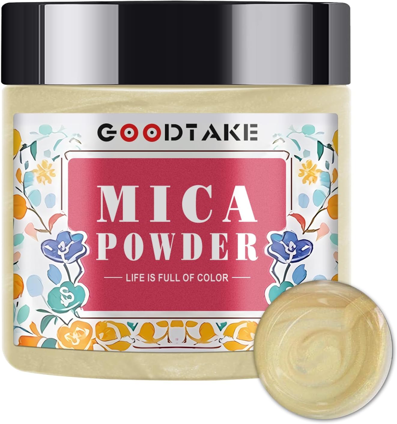 GOODTAKE Beige Mica Powder for Resin | Resin Color Pigment | Mica Powder for Soap Making, Candle Making, Bath Bomb, Slime Pigment - Pure Natural (Beige, 2 oz)