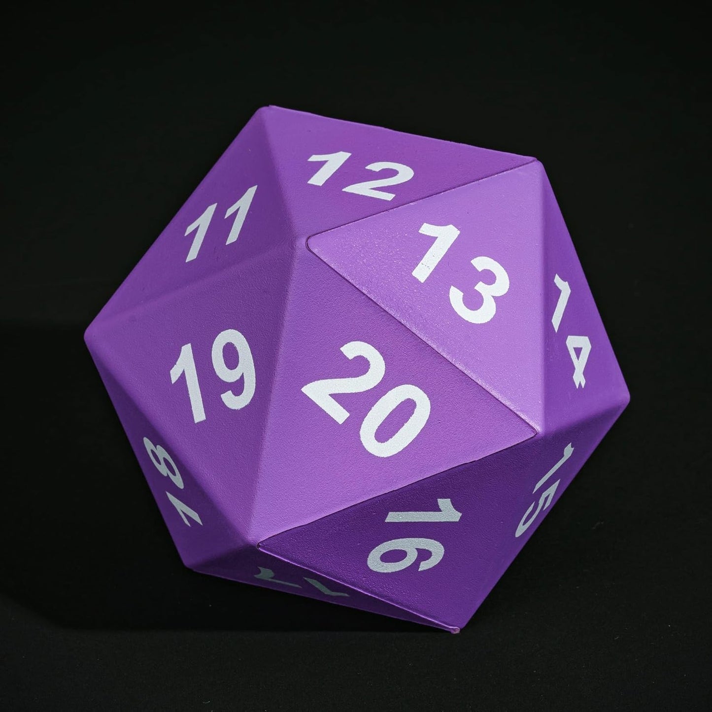 Large Foam D20 Dice, 80mm Purple 20 Sided Dice D&D Polyhedral Set with Drawstring Bag for Role Playing Games