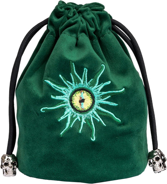 Green Large Dice Bag D&D Cute Storage Bag for Role Playing Games Tabletop Games - Capacity 100+ Polyhedral Dice