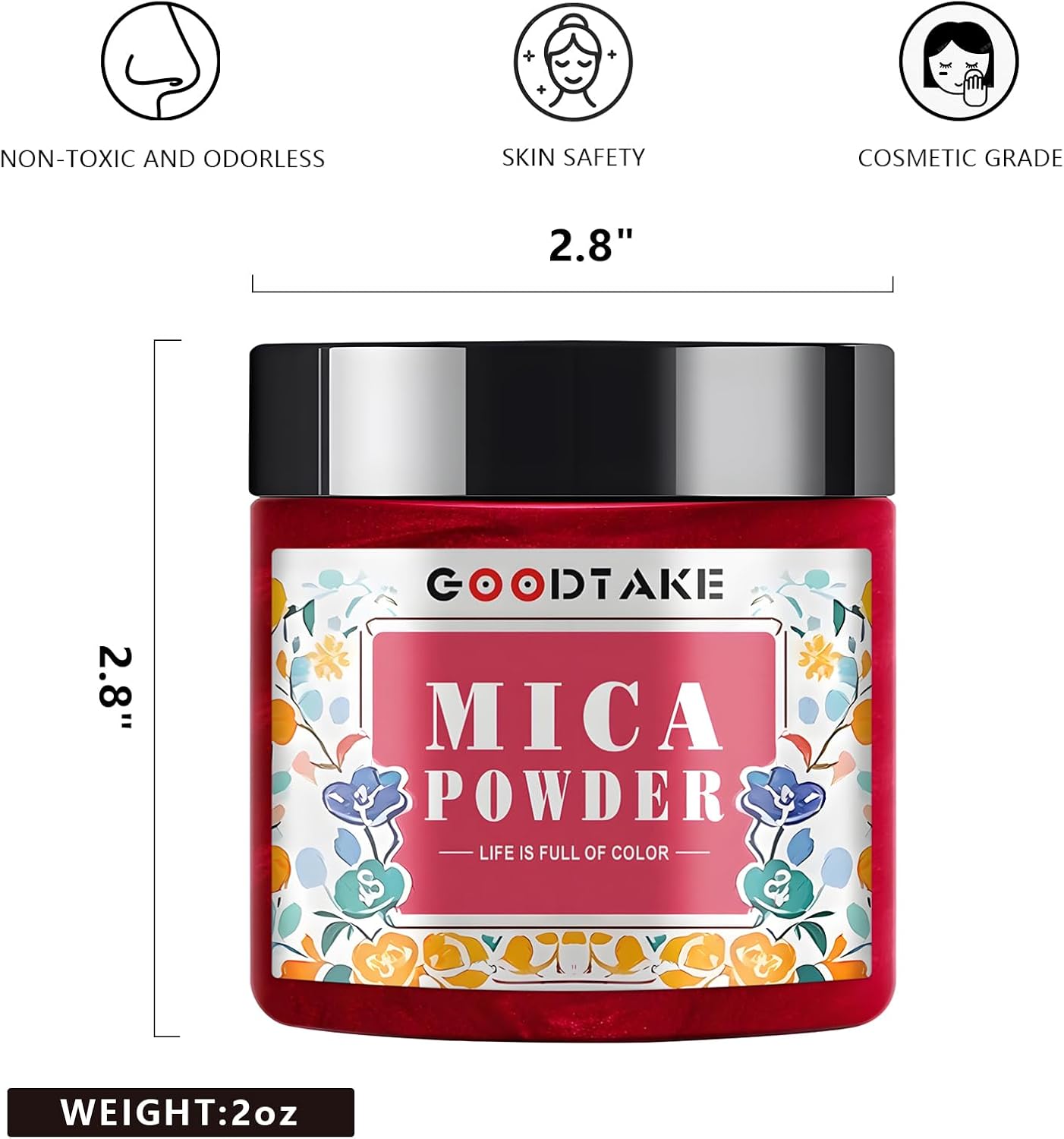 GOODTAKE Beige Mica Powder for Resin | Resin Color Pigment | Mica Powder for Soap Making, Candle Making, Bath Bomb, Slime Pigment - Pure Natural (Beige, 2 oz)