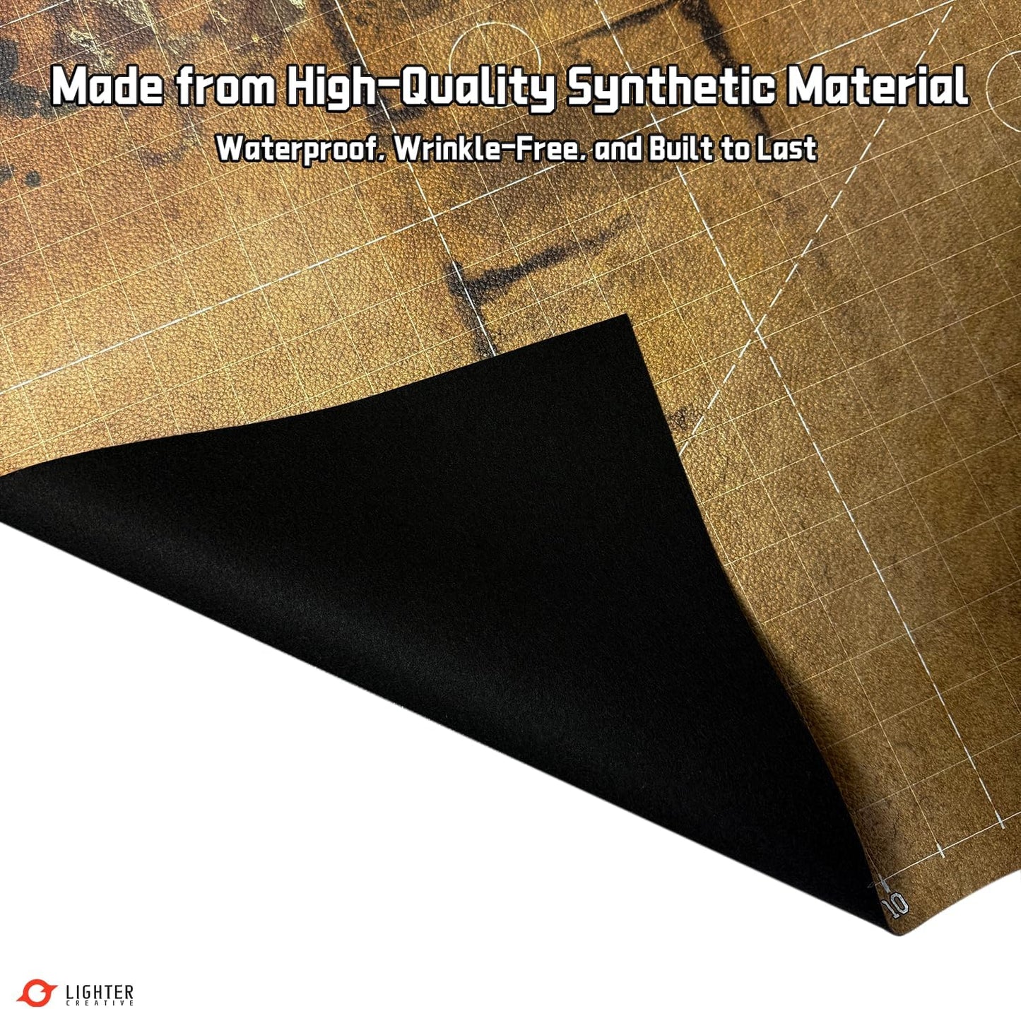 44'' x 60'' Battle Mat Gridded War-Gaming Mat for WH40K - Made of Synthetic Leather, 1.1mm Thickness (Adamant Bastion: Sector XI)