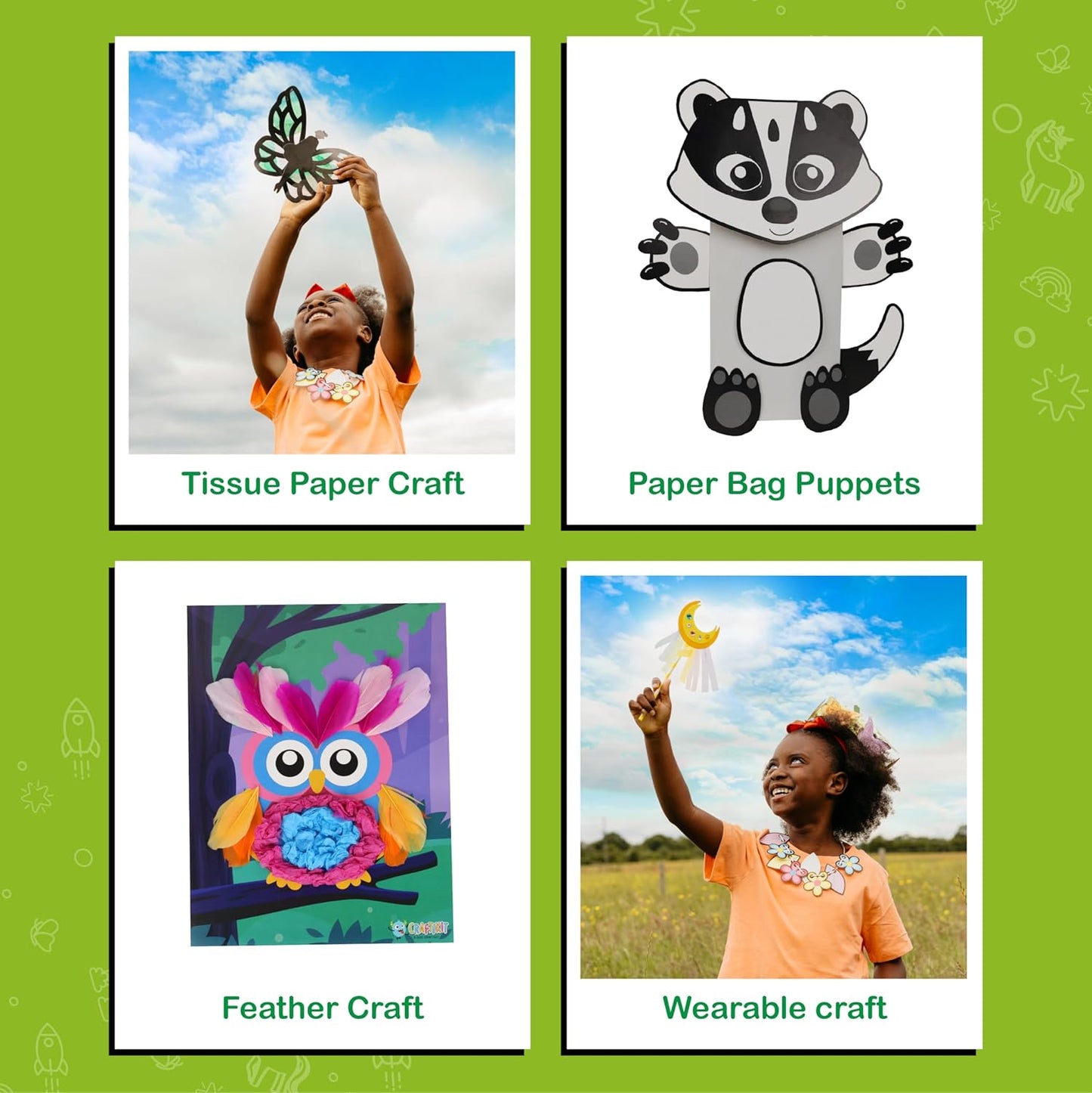 Craftikit® 20 Award-Winning Fairy Garden Crafts for Kids - 20 All-Inclusive Fun Paper Toddler Crafts, Fairy Garden Kit for Kids Ages 3-8