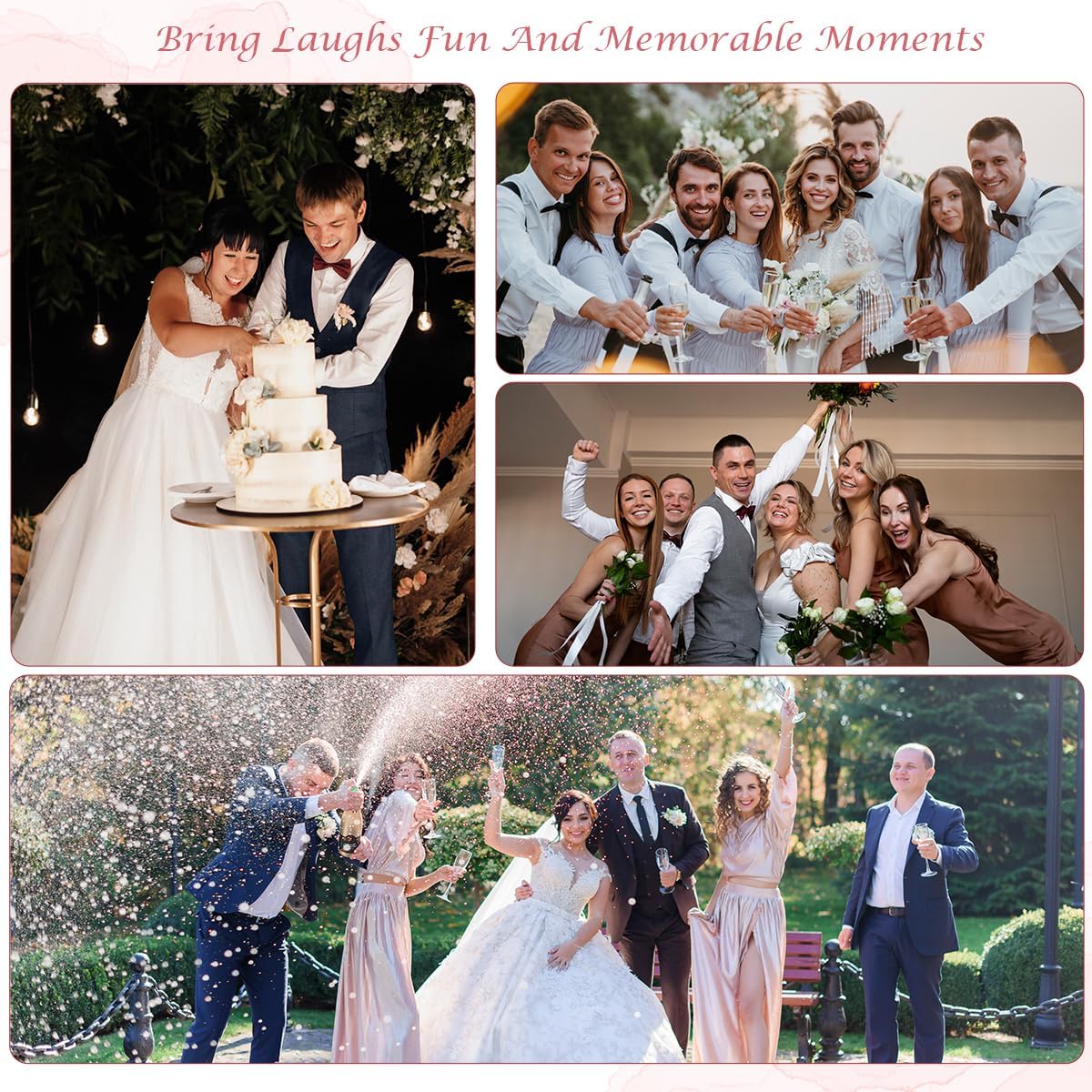 Wedding Shower Games Cards, What Did The Groom Say, Bridal Shower Games 25 Guests, Engagement Party Wedding Games for Guests, Pink Ribbon Bow Wedding Party Supplies - E12