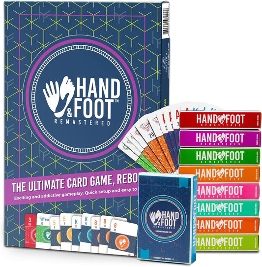 Hand & Foot Remastered 8 Player Edition – Card Game for Adults & Families