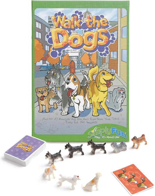 SimplyFun Walk The Dogs Math Game - One of The Most Fun Games for Kids Ages 8 and Up - Play to Practice Counting & Sorting- 2 to 5 Players