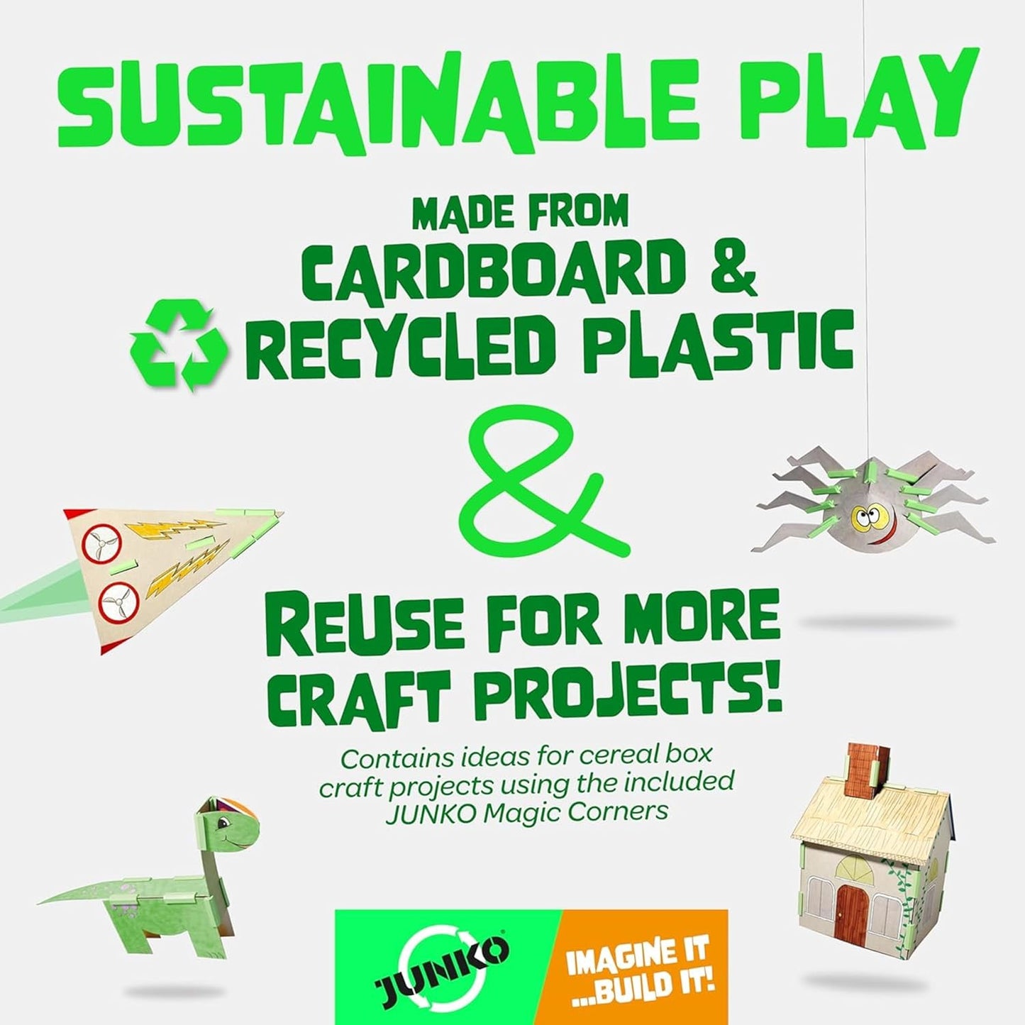 JUNKO Create Your Own Unicorn, Princess Crown & Warrior Helmet | Build and Color Paper Craft Kit for Girls | Ages 6-10