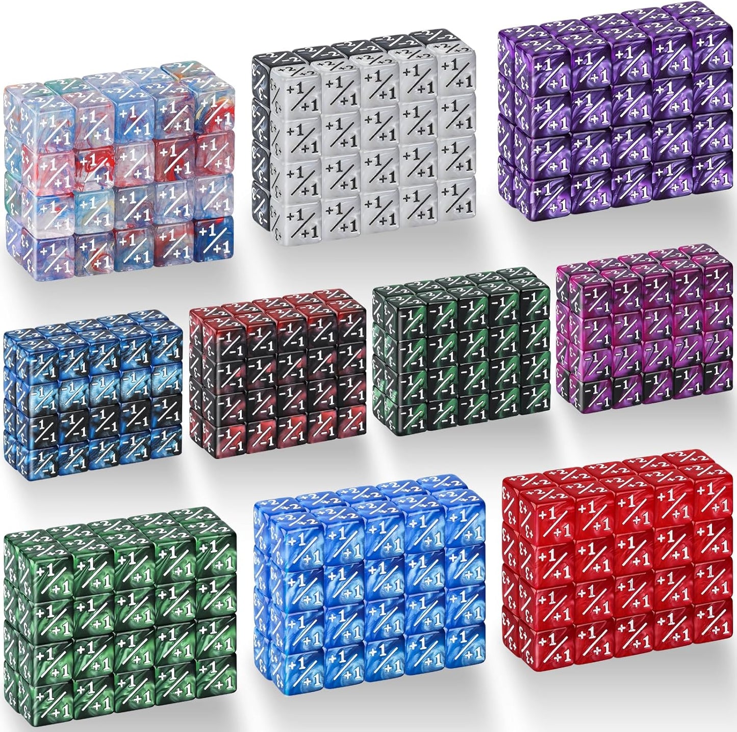 400 Pieces Magic Life Counter Token Dice Compatible with Magic Card Game Accessories CCG Creature Stats 12 Colors