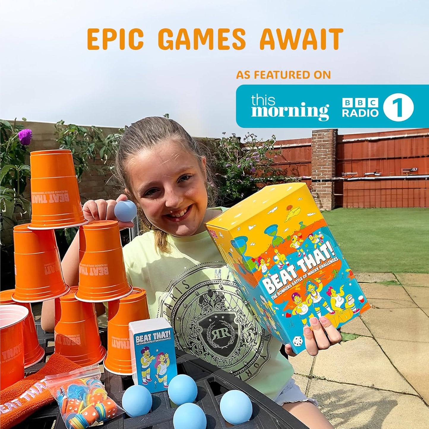 Gutter Games Beat That! Game and Household Objects Expansion Combo Pack [Family Party Game for Kids & Adults]