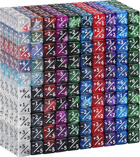 400 Pieces Magic Life Counter Token Dice Compatible with Magic Card Game Accessories CCG Creature Stats 12 Colors